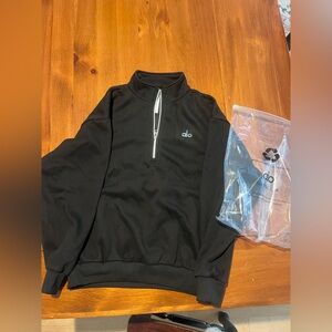 Alo Accolade 1/4 Zip Pullover Black Size S